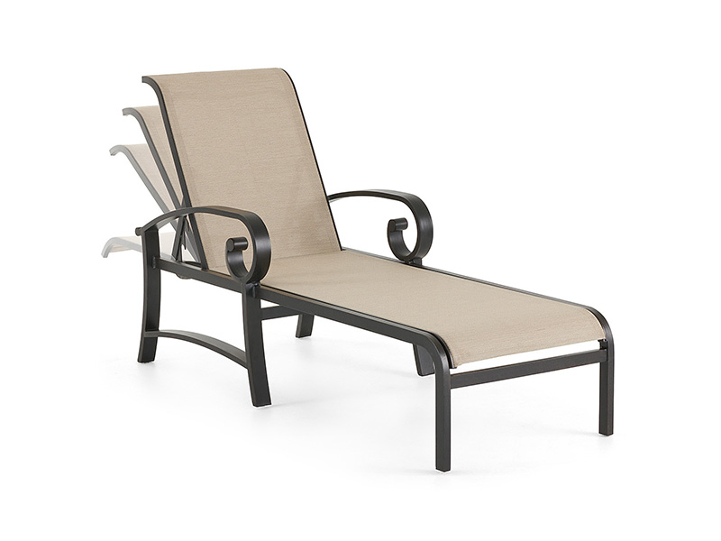 Solstice Aluminium mit Patio Sling Chaise Lounge