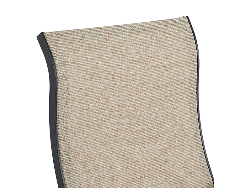 Lodge Essstuhl aus gealtertem Bronze-Aluminium mit Sling